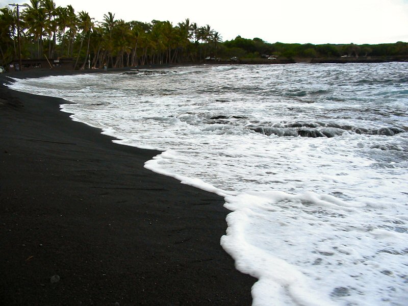 Punalu'u Black Sand Beach, Hawaii