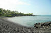 Black sand beach at Kiholo Bay