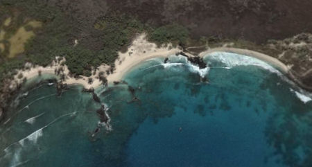 Aerial View of Makalawena Beach