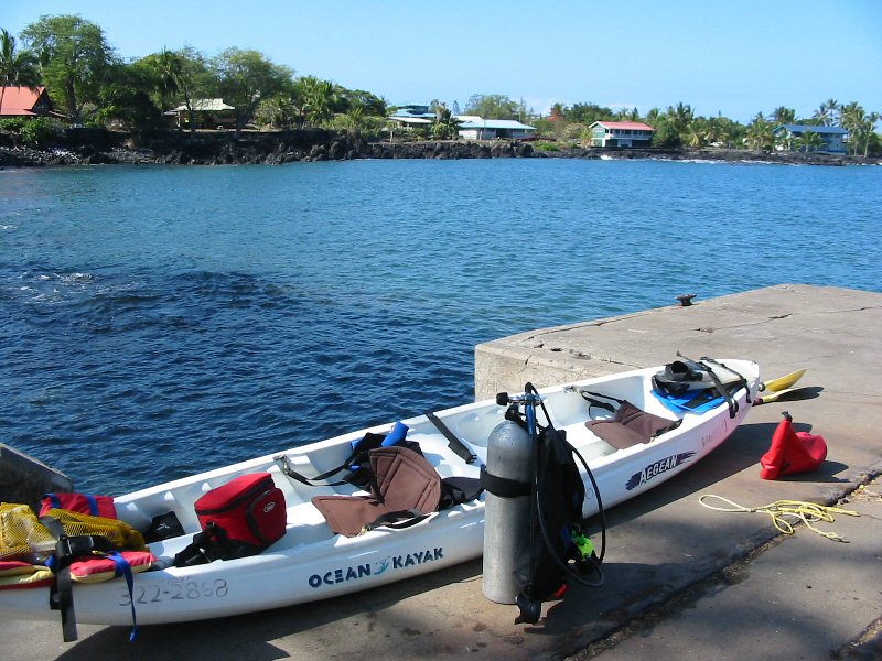 Kayak at the Wharf, Kealakekua Bay