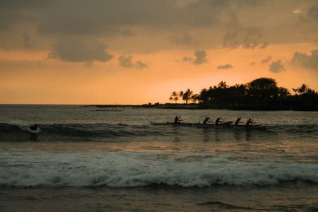 View from Kona Village Inn waterfront lawn