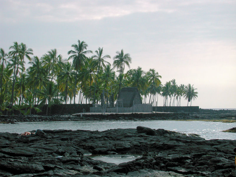 Temple as seen from lava shelf