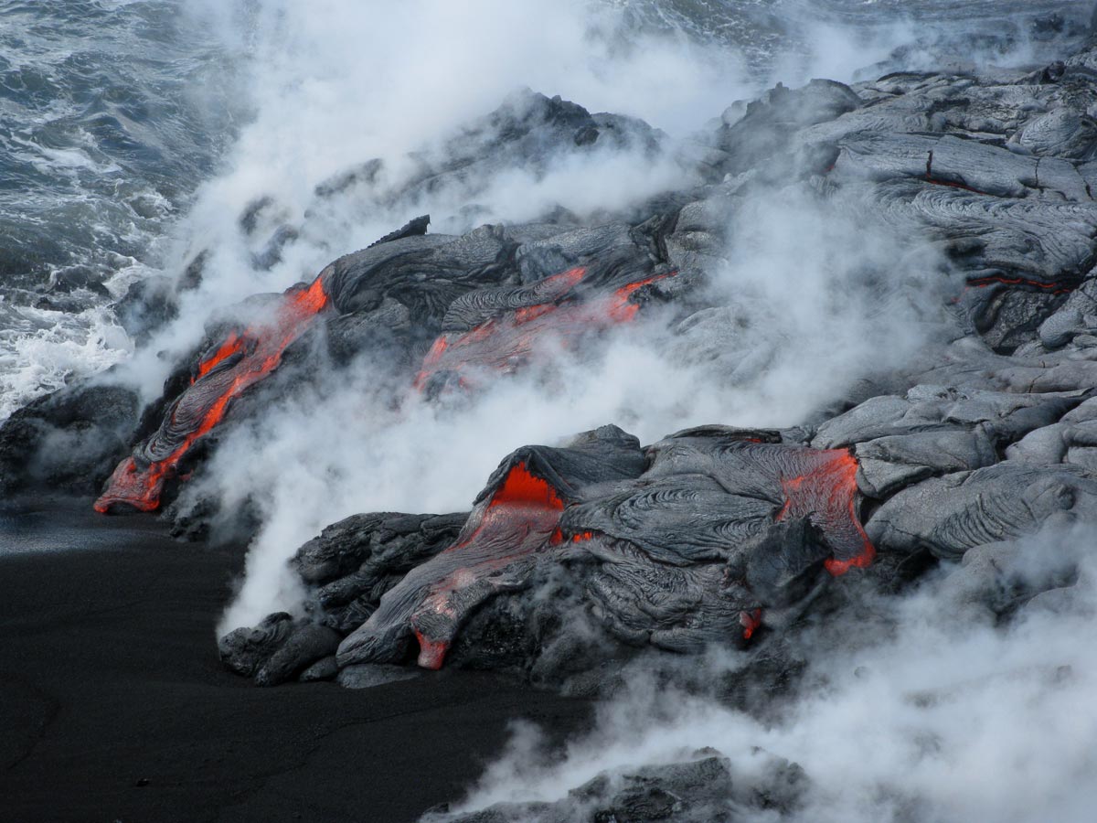 Kilauea Surface Flow Kilauea Surface Flow - Ocean Entry