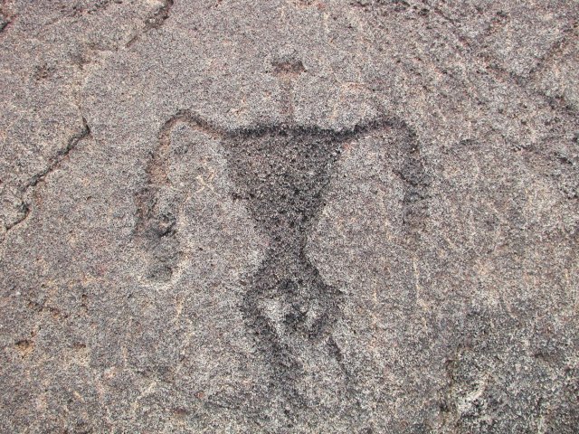Petroglyph at Volcanoes National Park