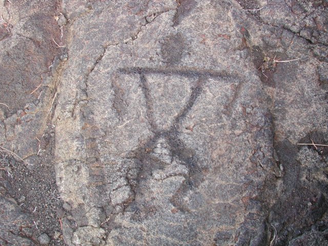 Petroglyph at Volcanoes National Park