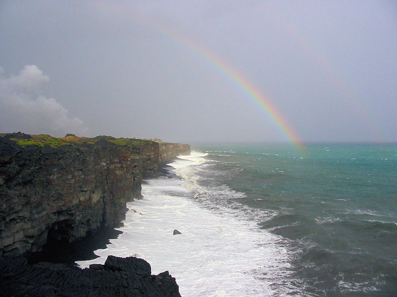 Rainbow above Sea Cliffs