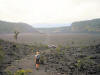 Hikers at the bottom of the Kilauea Iki Crater