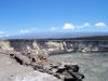 Halemaumau Crater with Mauna Loa in Background
