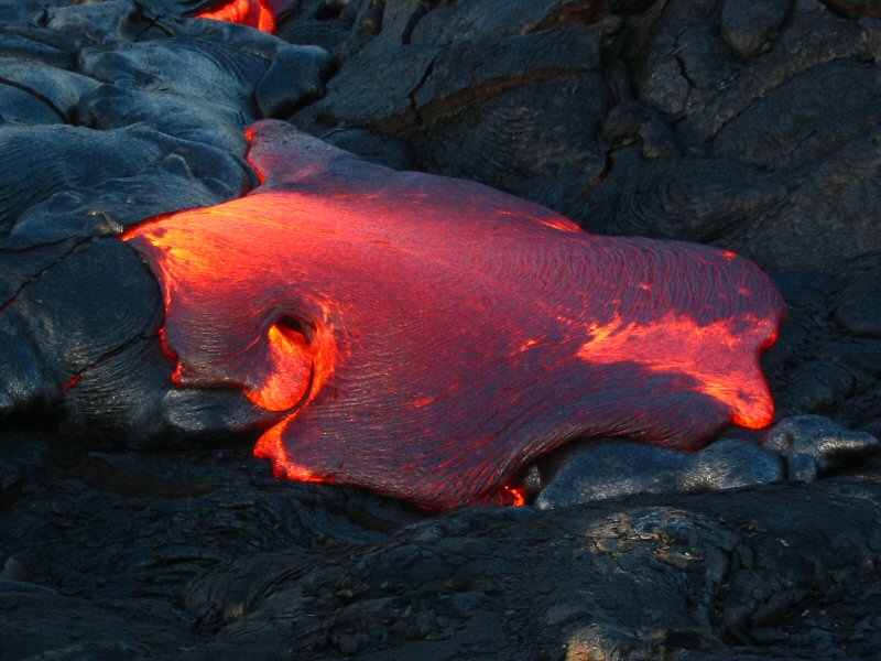 Surface lava flow hardening