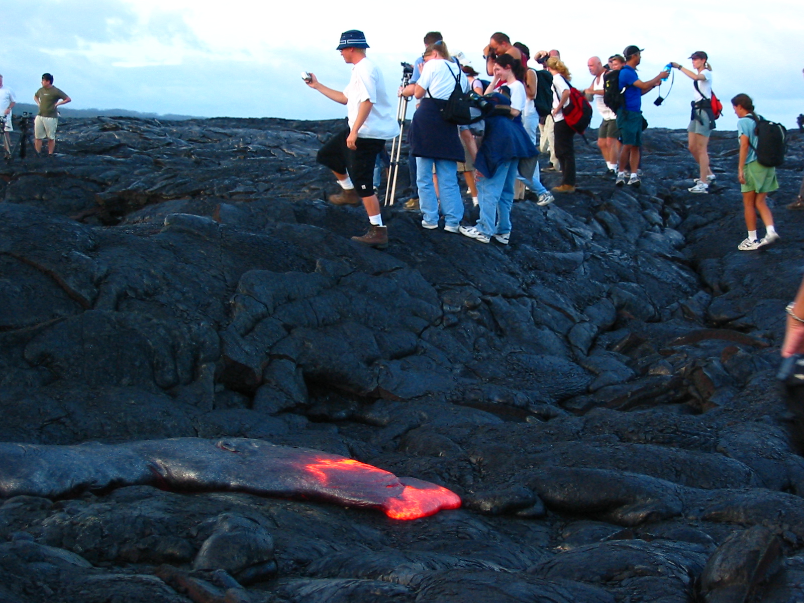 Watching the lava flow