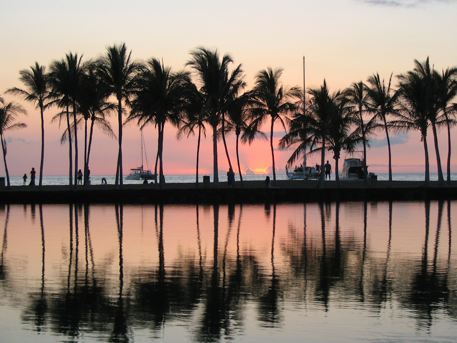 abaysunset36c890 Sunset at Anaehoomalu Bay, Kohala Coast