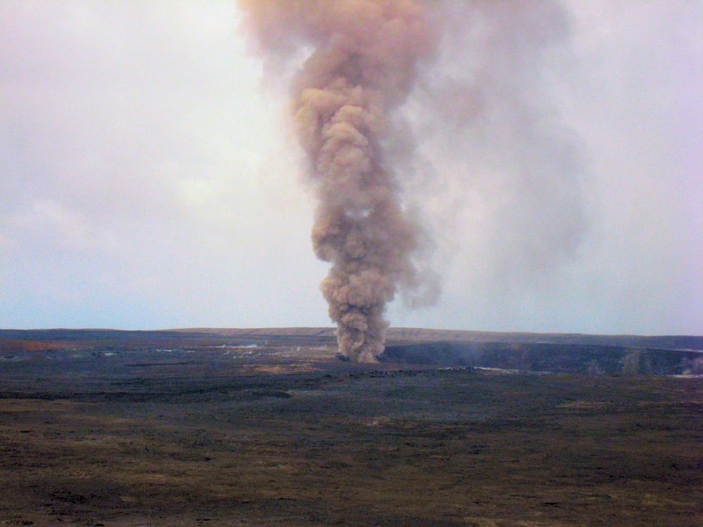 Smoke Plume, Halemaumau Crater, Kilauea