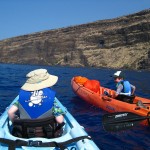 Kayaking across Kealakekua Bay