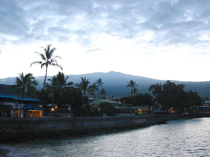 Sunrise over the town of Kailua-Kona