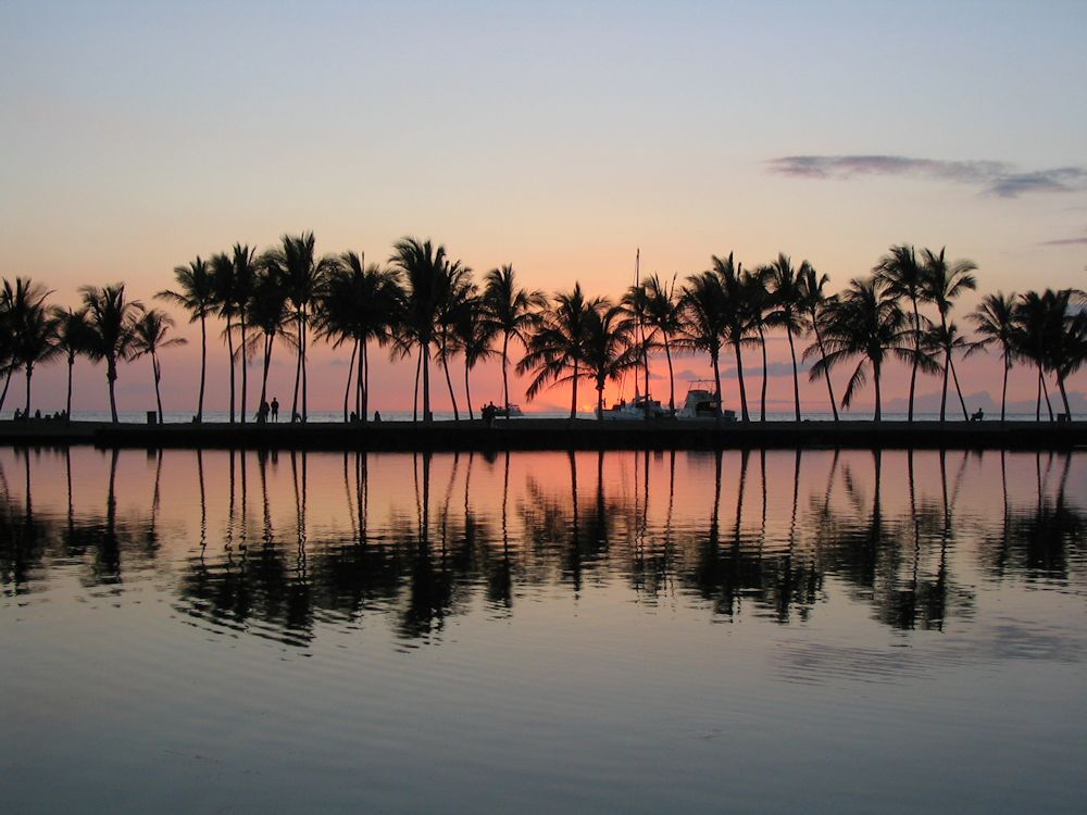 Sunset Reflections in the Lagoon, Anaehoomalu Bay